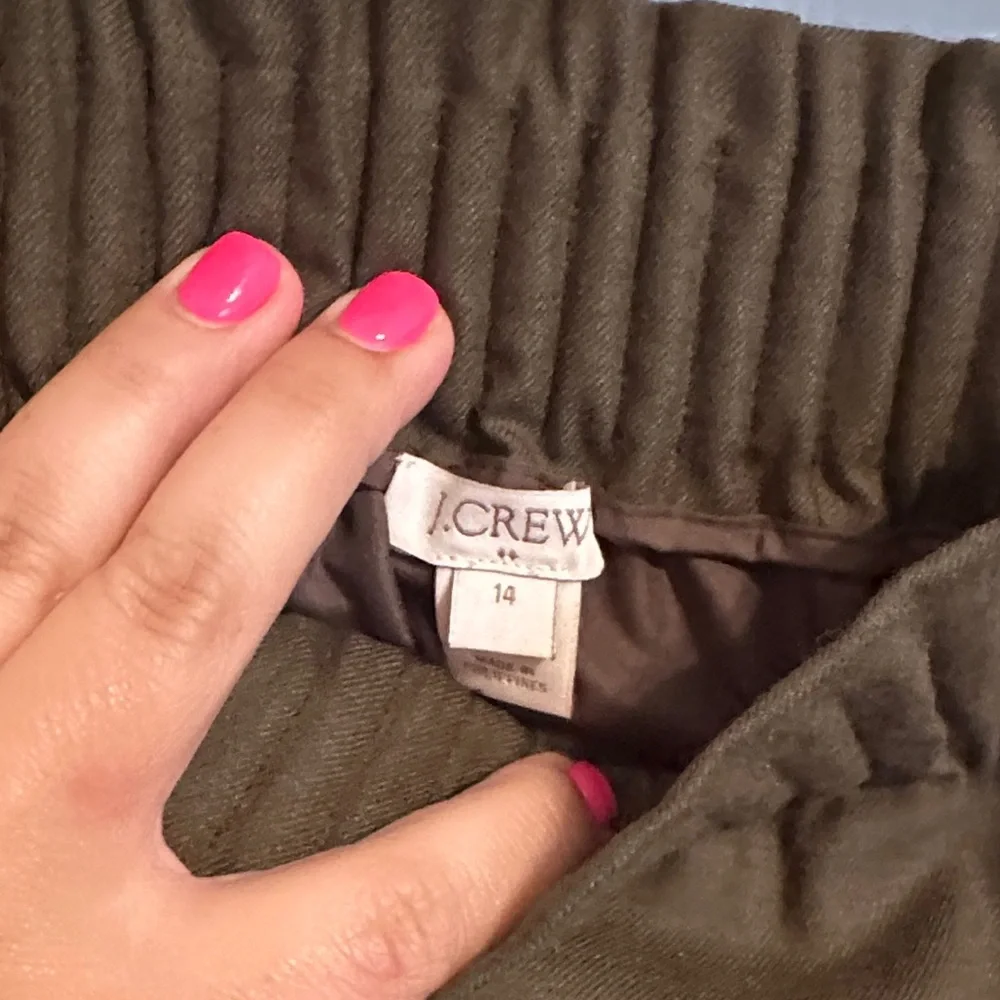 J. Crew Olive Green Mini Skirt